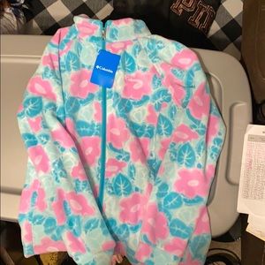 NWT Floral Fleece Full Zip